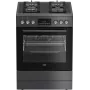 Įmontuojama dujinė kaitlentė su elektrine orkaite BEKO FBM62330GADSN 60 cm, pilka, energijos klasė A