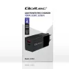 Qoltec 52382 GaN POWER PRO įkroviklis | 1x USB Type-C | 1x USB-A | 100W | 5-20V | 1.5-5A | PD | Juodas