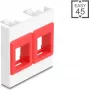 DELOCK Easy 45 modulis 2x Keystone lizdams 45x45 mm baltas/raudonas