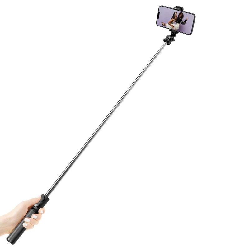 SelfieGo kompaktiška self lazdelė Bluetooth trikojis (20-101 cm) Crong CRGSGL1B