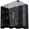 Lian Li O11 Vision Compact PC korpuso komplektas + 3x UNI FAN SL-INF 120 Reverse Blade ventiliatorius - juodas