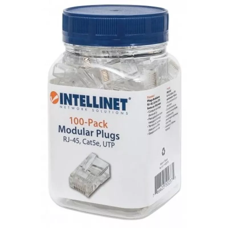 Intellinet 502375 RJ-45 laido jungtis, skaidri