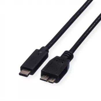 ROLINE USB laidas USB Type C (kištukas) į Micro-USB Type B (kištukas) - 50 cm - juodas (11.02.9005)