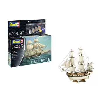Plastikinis modelio rinkinys REVELL H.M.S. Beagle – surinkimo laivo modelis
