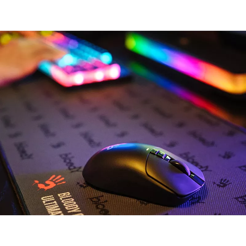 A4TECH BLOODY pelė R72 ULTRA WRLS 2.4G+USB juoda