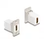 DeLOCK keystone modulis 67166 HDMI plokščias sidabrinis baltas