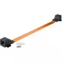 Langų pravedimo adapteris itin plonas, RJ45, laidas juodas/varinis, 30 cm