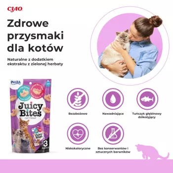 INABA Juicy Bites Shrimp and Seafood - skanėstai katėms - 3x11,3 g