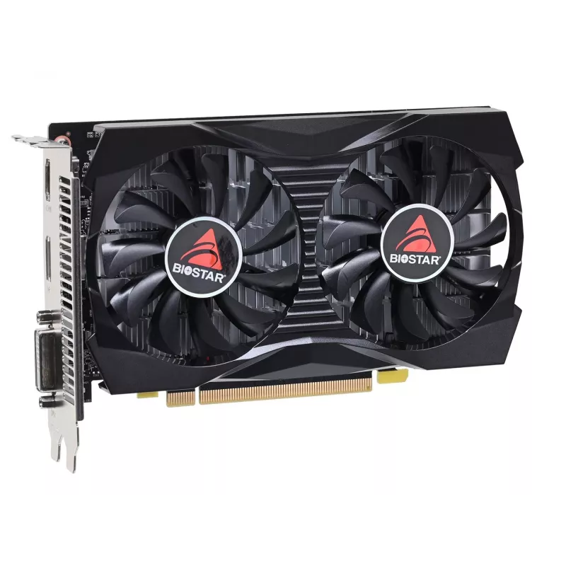 Diskreti vaizdo plokštė BIOSTAR GeForce GTX 1050 4 GB GDDR5, 1455 MHz boost, 128 bit, PCIe 3.0, 2 ventiliatoriai