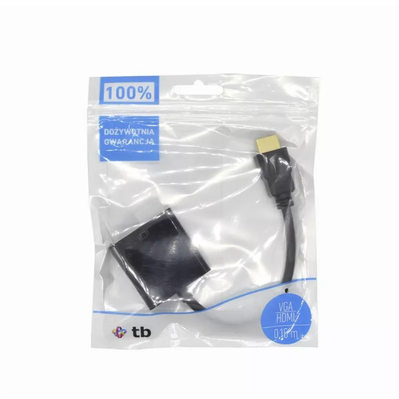 VGA į HDMI adapterio kabelis TB AKTBXVAHMVGAF15 15 cm, VGA (moteriška) į HDMI (vyriška)