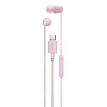 Sony IER-EX15C Ausinės su mikrofonu, laidinės, USB Type-C, rožinės