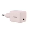 Maitinimo adapteris UGREEN X512 20 W USB-C PD greitasis įkrovimas, rožinis, 100–240 V įėjimas, 1× USB-C