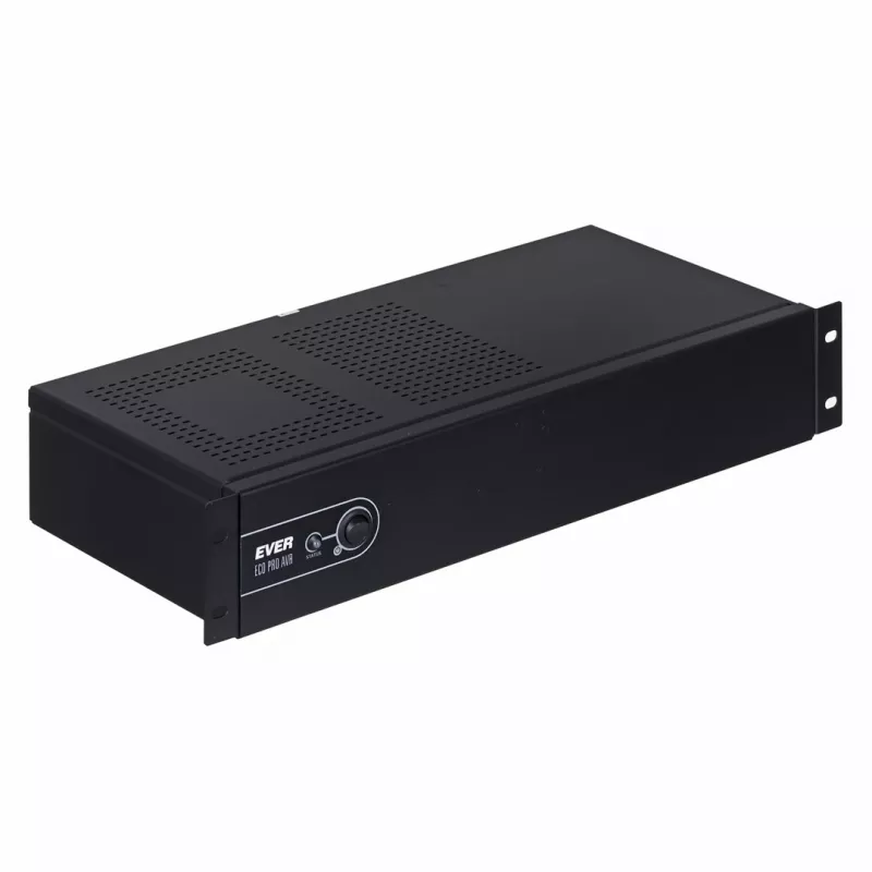 Nepertraukiamo maitinimo šaltinis (UPS) EVER ECO Pro 1200 AVR CDS, 1.2 kVA (650 W), 2U, 3× C13, USB-B, AVR, VRLA 12 V 5 Ah ×2