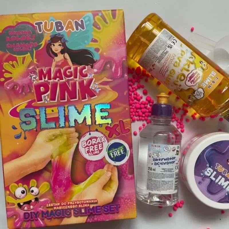 TUBAN Slime rinkinys TU3569 — Magic Pink XL, netoksiškas, saugus vaikams