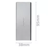 Aliumininis korpusas QOLTEC 51833, skirtas M.2 SATA SSD, SATA į USB 3.0, palaiko iki 2 TB