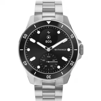 Withings ScanWatch Nova 1.6 cm (0.63 colio) OLED 42 mm hibridinis laikrodis juodas, nerūdijantis plienas, GPS (palydovas)