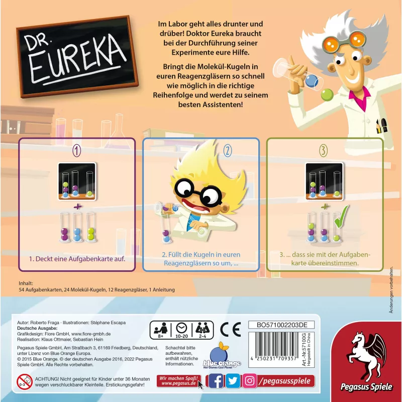Dr. Eureka, Stalo žaidimas