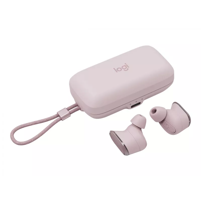 Logitech Zone True Wireless, belaidės ausinės, ANC, rožinė, In-Ear, Bluetooth, 985-001090