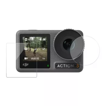 Grūdinto stiklo apsauga DJI Osmo Action 5/4/3 Telesin – atspari įbrėžimams, didelio aiškumo