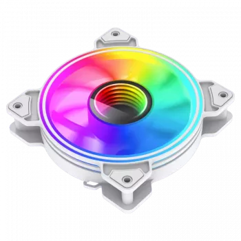 Gamemax Dual Ring Infinity korpuso ventiliatorius baltas