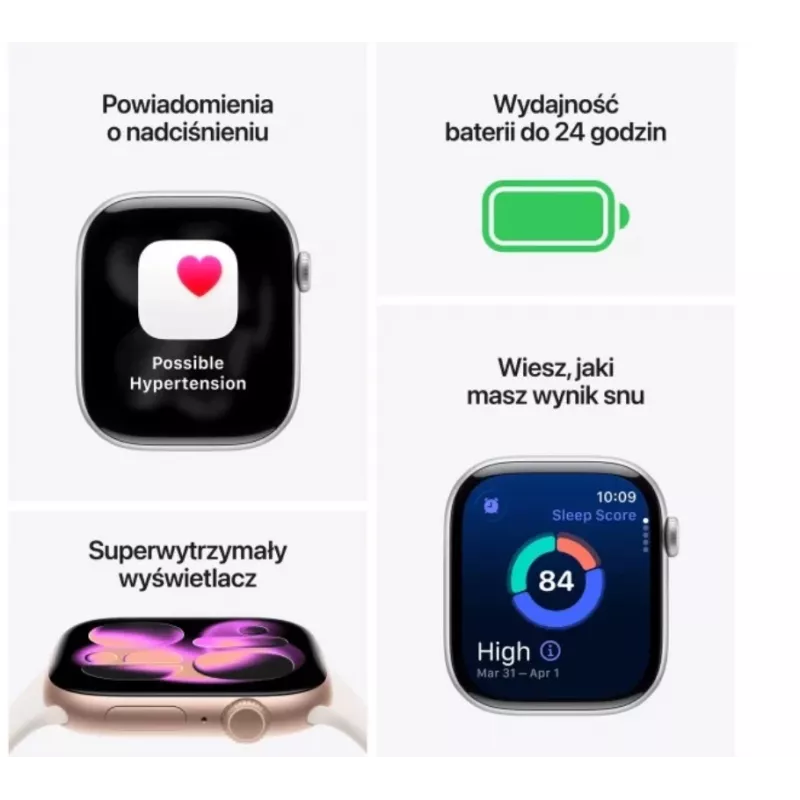 Apple Watch Series 11 GPS+Cellular 46mm Jet Black Aliuminio korpusas su juodu sportiniu dirželiu (M/L)