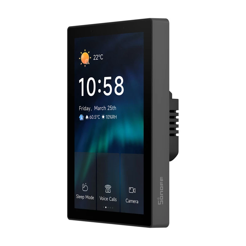 SONOFF NSPanel Pro 120 išmanusis valdymo skydelis Matter WiFi/Bluetooth/ZigBee (juodas)