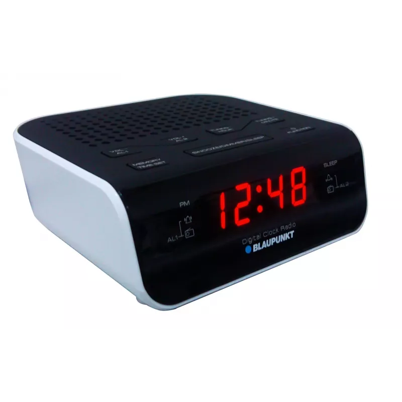 Blaupunkt CR5WH radijo laikrodis Juoda, Balta