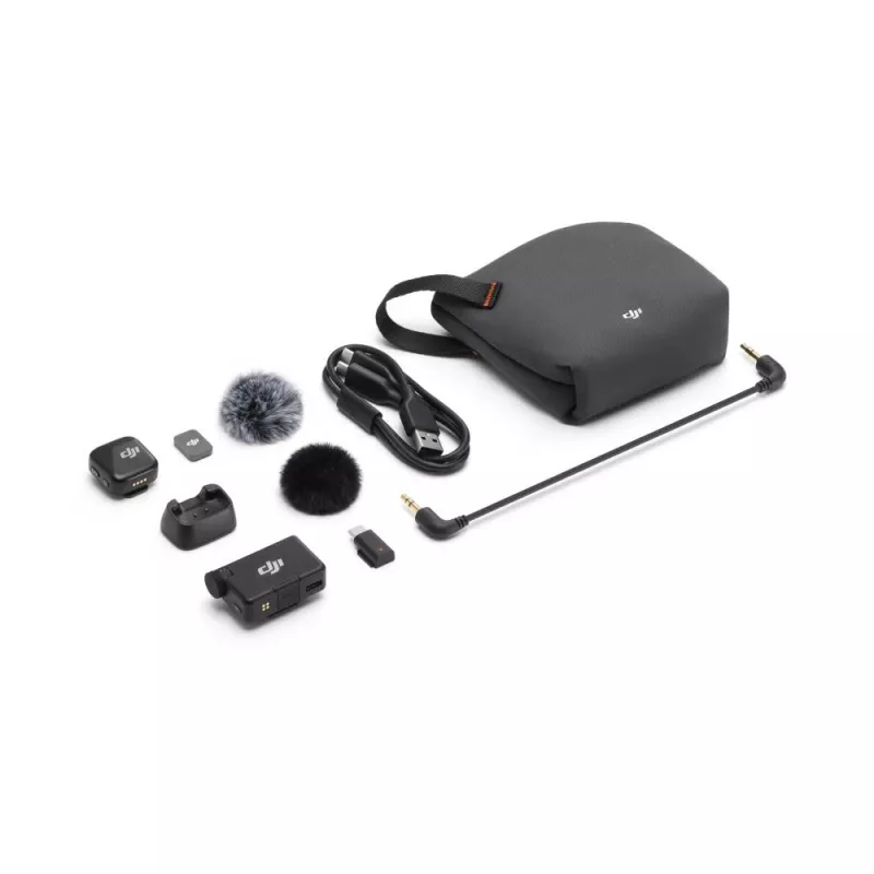 DJI Mic Mini imtuvo laikiklis kamerai Juoda