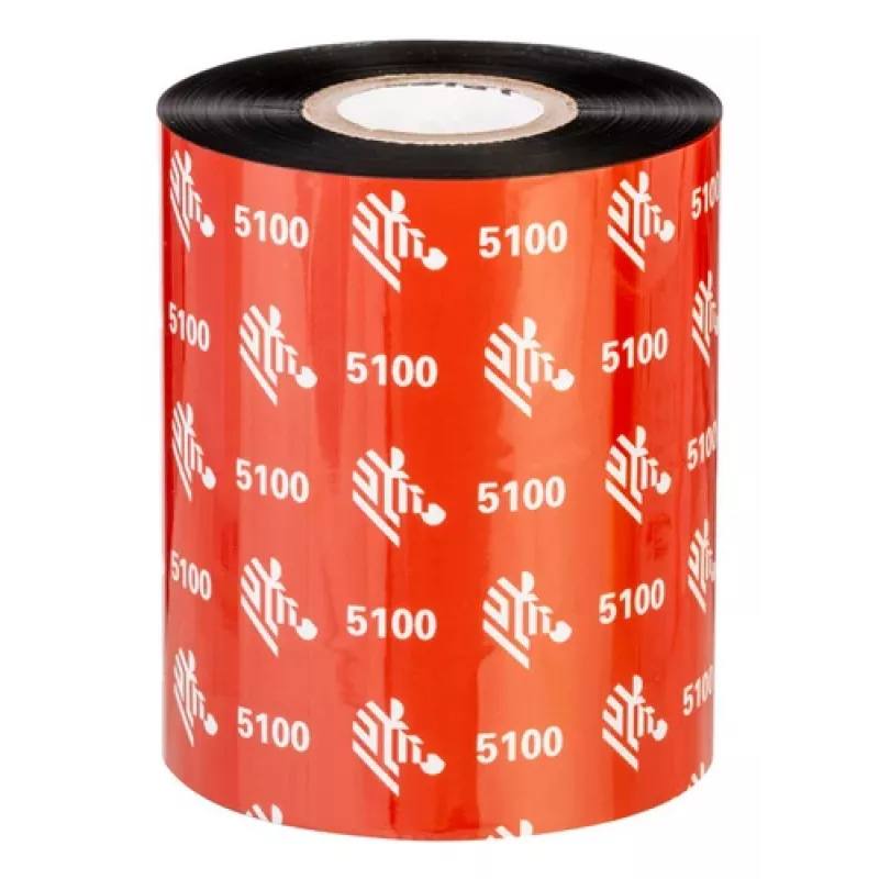 Zebra Resin 5100 termotransferinė juosta, 110 mm x 450 m, 1,27 cm įvorė