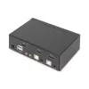KVM jungiklis Digitus 2 prievadų vieno ekrano 4K HDMI