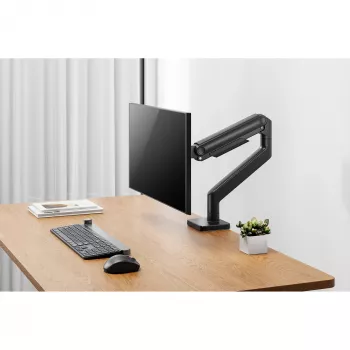 MONITORIAUS LAIKIKLIS DIGITUS VIENVAMZDIS, SPAUSTUVINIS, IKI 49 COLLIŲ (124,5 CM), 20 KG, VESA 75X75–100X100, PAKREIPIMAS -20° IKI 50°, AUKŠČIO REGULIAVIMAS, JUODAS