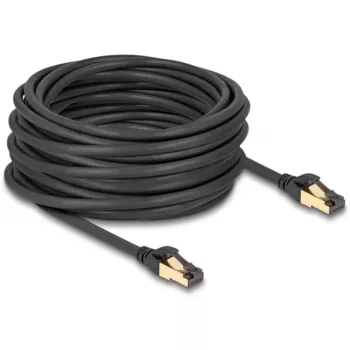 Tinklo kabelis DeLOCK RJ45 Cat.6A vyriškas-vyriškas S/FTP 15m juodas