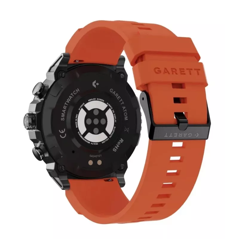Išmanusis laikrodis Garett Atom Black Steel