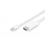 Digitus ASSMANN - Adapterkabel - Mini DisplayPort männlich zu HDMI männlich - 2 m - Dreifachisolierung - weiß - geformt, 4K Unterstützung (AK-340304-0