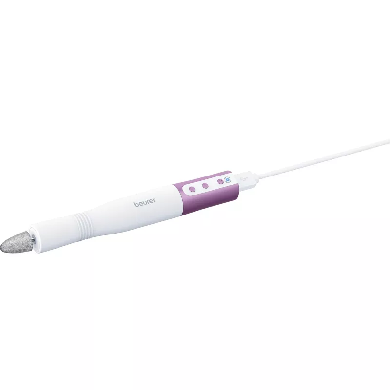 Nagų priežiūros prietaisas Beurer MP 52 – elektrinis manikiūro ir pedikiūro rinkinys, baltas ir violetinis