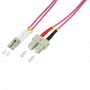 LogiLink šviesolaidinis pataikymo laidas LC OM4 į SC 15 m, 50/125 µm, halogenų neturintis, FP4LS15