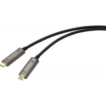 SpeaKa Professional USB-C / DisplayPort jungiamasis laidas 15,00 m SP-9505616 TPE apvalkalas juodas [1x USB-C™ kištukas - 1x USB-C™ kištukas]