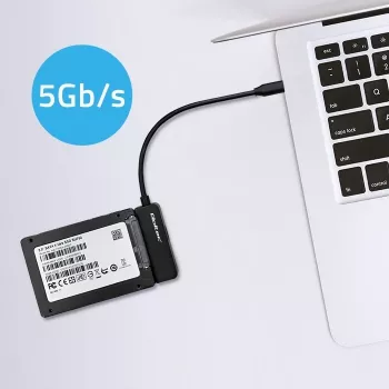 QOLTEC SATA adapteris 52269 2,5 colio diskui į USB-C, palaiko iki 2TB