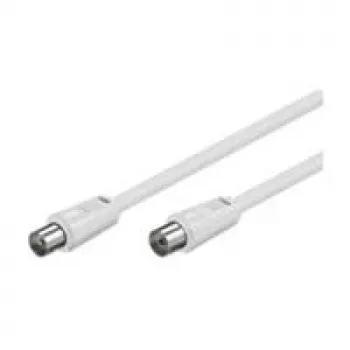 Wentronic Goobay anteninis jungiamasis kabelis, 100% ekranuotas, baltas, 10 m - Coax kištukas Koax lizdas (50716)
