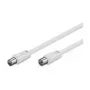 Wentronic Goobay anteninis jungiamasis kabelis, 100% ekranuotas, baltas, 10 m - Coax kištukas Koax lizdas (50716)