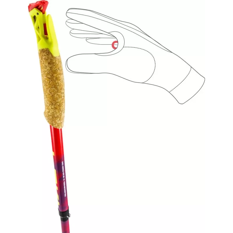 Trekkingo lazdos Leki TRL Ultratrail FX One 115 cm, raudona