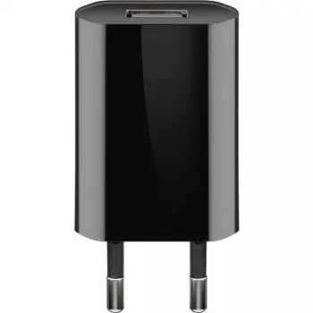 USB sieninis įkroviklis GOOBAY 5 W, 1x USB 2.0, įėjimas 100–240 V, juodas