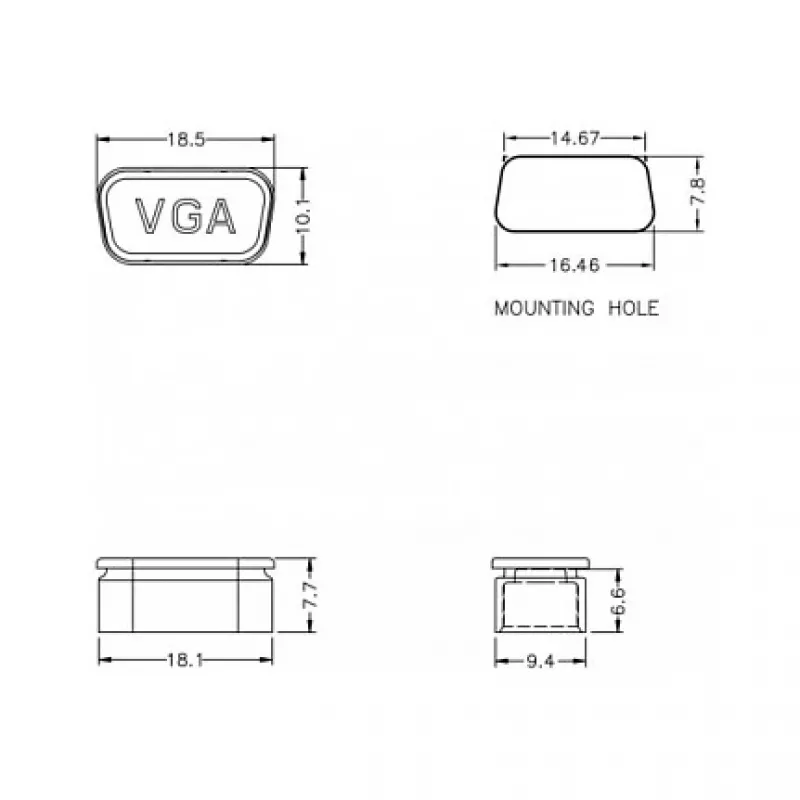 Apsauginis VGA lizdo dangtelis DeLOCK 60162