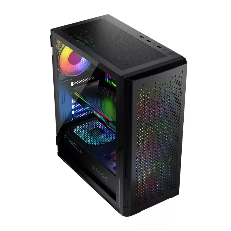 Logic Aramis ARGB MINIDI USB 3.0 korpusas juodas
