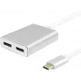 USB-C skirstytuvas helos 288383 — 2× DisplayPort išėjimai, USB 3.1 Type-C