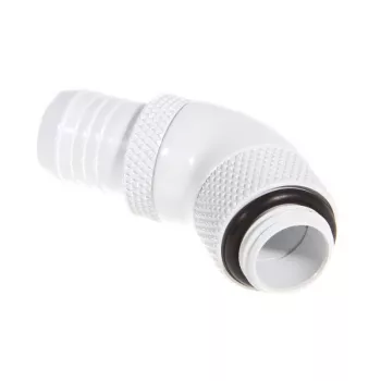 BitsPower BP-DW45R2I – žalvarinis baltas 45° G1/4 inch jungiamasis elementas su 360° sukamuoju antgaliu