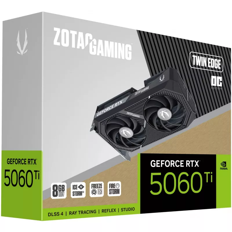 Vaizdo plokštė ZOTAC GAMING GeForce RTX 5060 Ti Twin Edge OC 8 GB GDDR7