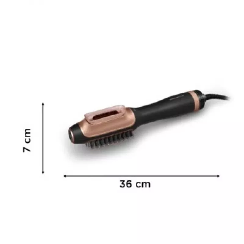 Karšto oro šepetys ROWENTA CF9840F0 — šilta oro technologija, 220–240 V, juodas/varinis, joninė funkcija