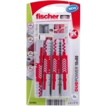 Fischer DuoPower 10 x 80 K NV sieninis kaištis 80 mm 537652 1 komplektas (537652)