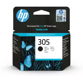 HP 305 Original juodos spalvos rašalo kasetė, juoda, 1 vnt., 120 puslapių